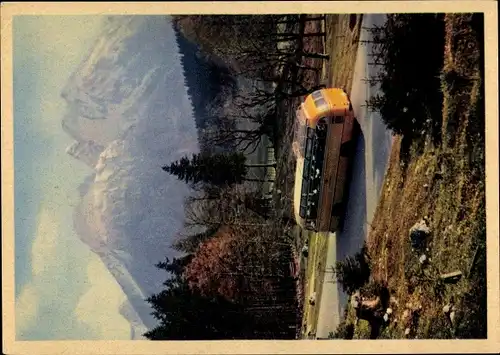 Ak Fahrten mit der Kraftpost, Deutsche Alpenpost, Queralpenstraßen bei Berchtesgaden