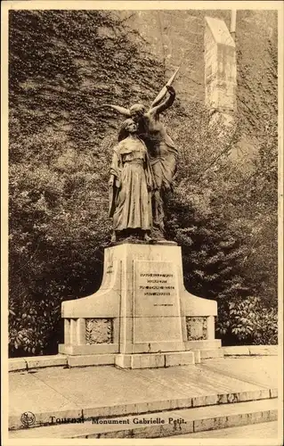 Ak Tournai Wallonien Hennegau, Monument Gabrielle Petit