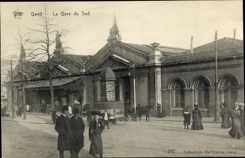 Ak Gand Gent Ostflandern, La Gare du Sud