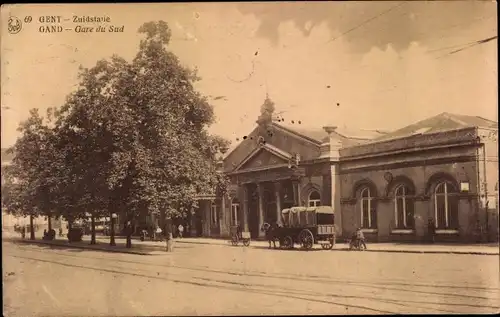 Ak Gand Gent Ostflandern, Gare du Sud