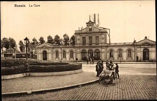 Ak Ronse Renaix Ostflandern, La Gare