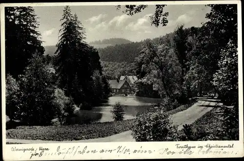 Ak Wernigerode am Harz, Forsthaus im Christianental