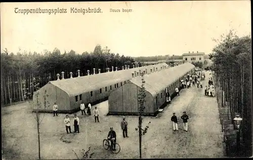 Ak Königsbrück in Sachsen, Truppenübungsplatz, Neues Lager, Baracken