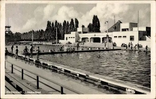 Ak Halberstadt am Harz, Sommerbad