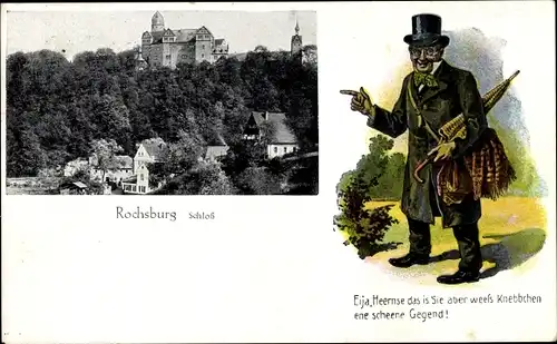 Ak Rochsburg Lunzenau in Sachsen, Gräflich Schönburgsches Schloss, Fritze Bliemchen