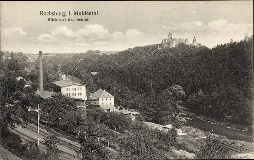 Ak Rochsburg Lunzenau in Sachsen, Blick auf das Schloss