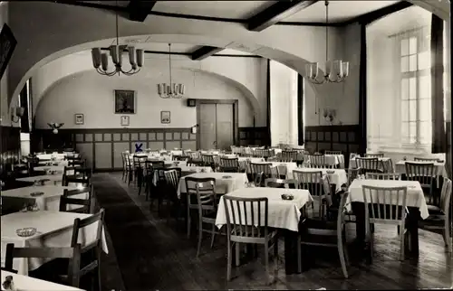 Ak Lengenfeld unterm Stein Südeichsfeld Thüringen, FDGB Erholungsheim Bischofstein, Speisesaal
