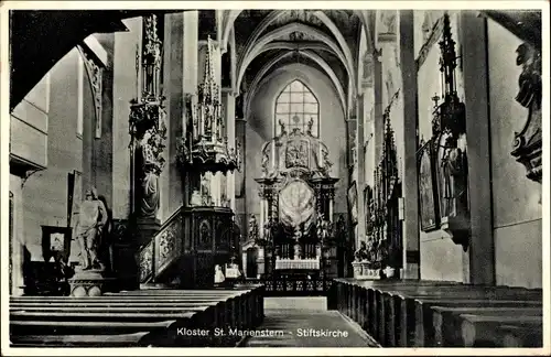 Ak Panschwitz Kuckau Oberlausitz, Kloster St. Marienstern, Stiftskirche, Innen, Gasthaus am Kloster