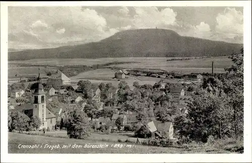 Ak Cranzahl Sehmatal im Erzgebirge, Teilansicht mit dem Bärenstein