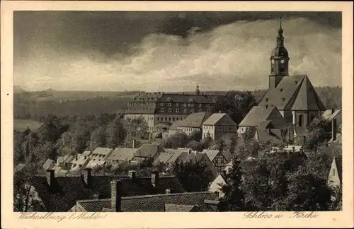 Ak Wechselburg in Sachsen, Schloss und Kirche