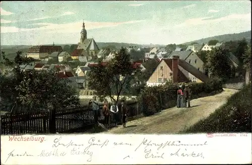 Ak Wechselburg in Sachsen, Gesamtansicht