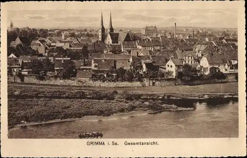 Ak Grimma in Sachsen, Panorama, Kirche