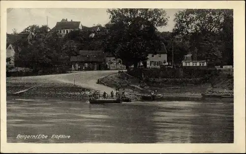 Ak Belgern in Sachsen, Elbfähre