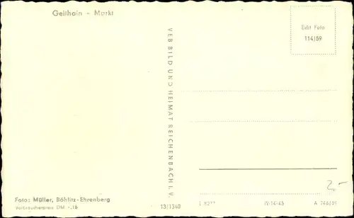 Ak Geithain in Sachsen, Markt, Amtsgericht