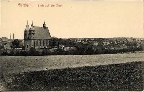 Ak Geithain in Sachsen, Blick auf die Stadt, Kirche