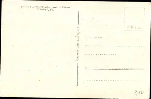 Ak Colditz in Sachsen, Hotel Waldschänke, Speisesaal, Tanzfläche