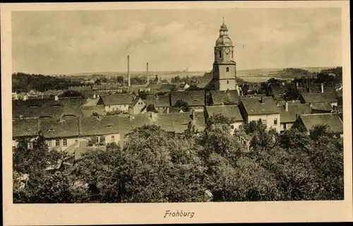 Ak Frohburg in Sachsen, Panorama, Kirchturm