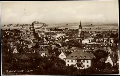 Ak Döbeln in Sachsen, Stadtpanorama, Kirche