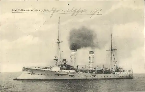 Ak Deutsches Kriegsschiff, SM Kleiner Kreuzer Ariadne, Kaiserliche Marine