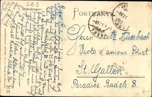 Ak Zeppelin auf dem Bodensee, Luftschiff