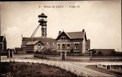 Ak Lens Pas de Calais, Mines de Lens, Fosse 16