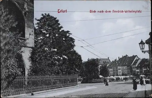 Ak Erfurt in Thüringen, Blick zum Friedrich Wilhelm Platz