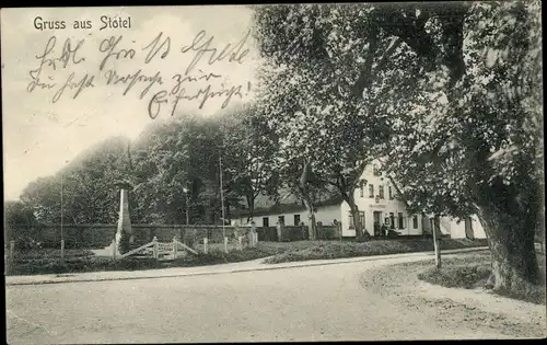 Ak Stotel Loxstedt in Niedersachsen, Straßenpartie, Haus, Ehrenmal