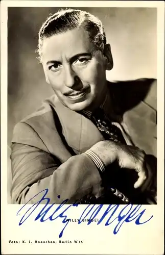 Ak Schauspieler Willy Birgel, Portrait, Autogramm