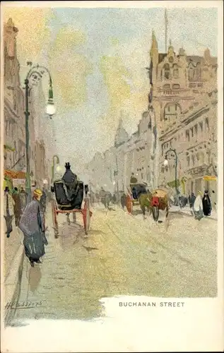 Künstler Litho Cassiens, H., Glasgow Schottland, Buchanan Street