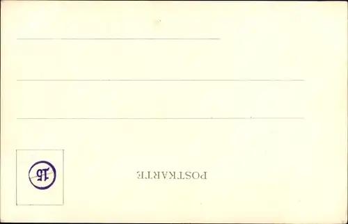 Künstler Litho Cassiens, H., Bouvignes sur Meuse Wallonien Namur, Boot, Blick auf den Ort