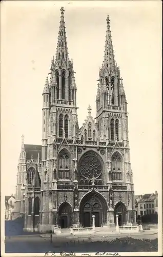 Foto Ak Oostende Ostende Westflandern, Kirche