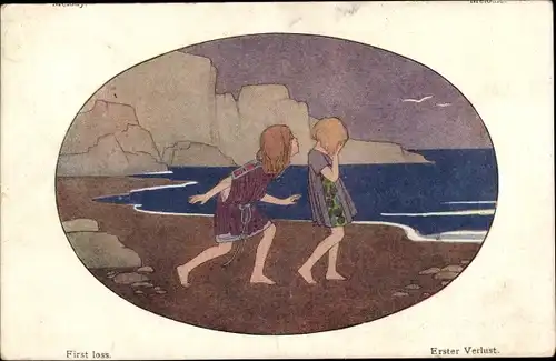 Künstler Ak Willebeek le Mair, Henriette, Kinderlied, Nursery Rhyme, Erster Verlust, First Loss