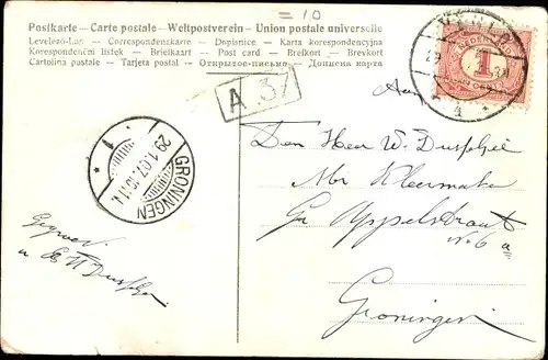 Briefmarken Ak Weldadigheids Postzegel 1906 1907