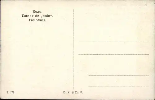 Ak Bosnien Herzegowina, Menschen in Tracht, Kolotanz