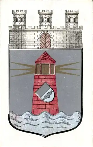 Künstler Wappen Ak Westerland auf Sylt, Leuchtturm