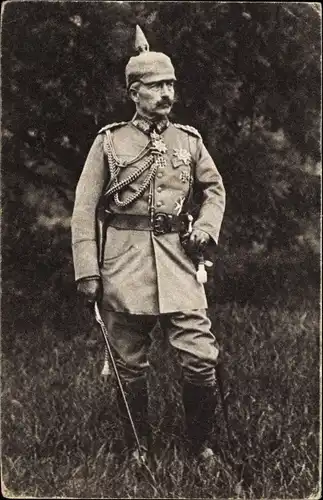 Ak Kaiser Wilhelm II., Portrait, Uniform, Orden, Rotes Kreuz