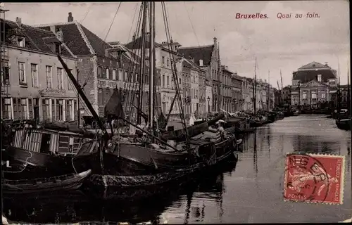 Ak Bruxelles Brüssel, Quai au foin