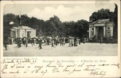 Ak Bruxelles Brüssel, L'Entree du Bois