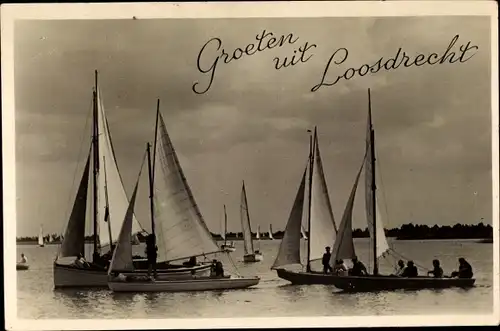 Ak Loosdrecht Nordholland Niederlande, Segelboote