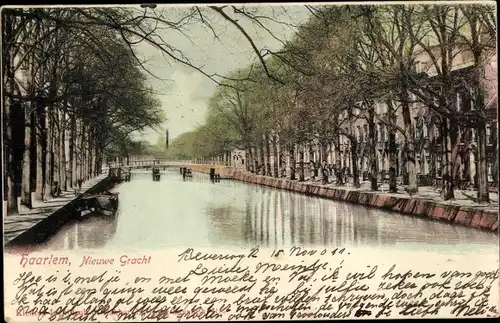 Ak Haarlem Nordholland Niederlande, Nieuwe Gracht