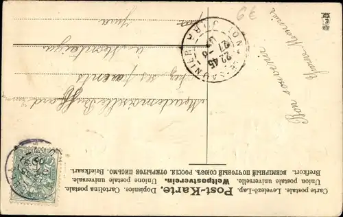 Präge Ak Händedruck, Rosen, Tauben