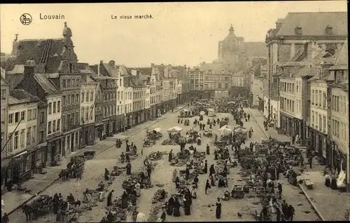 Ak Louvain Leuven Flämisch Brabant, Le Vieux Marché, Marktplatz