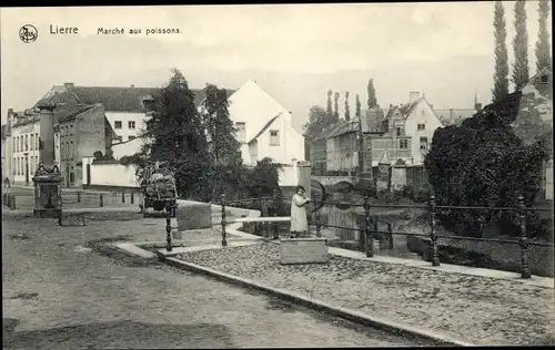 Ak Lier Lierre Flandern Antwerpen, Marche aux poissons, Mädchen