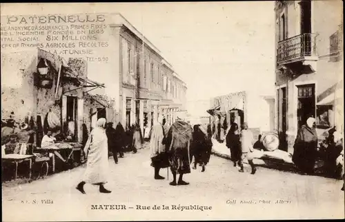 Ak Mateur Algerien, Rue de la Republique