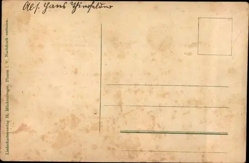 Lied Ak Mückenberger, Der Zipfelsgörg, Vogtländisches Volkslied, Musikant mit Geige, tanzende Paare