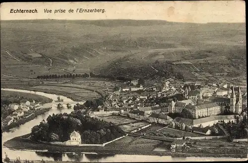 Ak Echternach Luxemburg, Panorama, Vue prise de l'Ernzerberg
