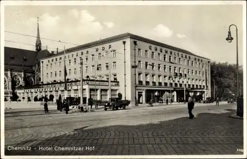 Ak Chemnitz in Sachsen, Hotel Chemnitzer Hof, Außenansicht