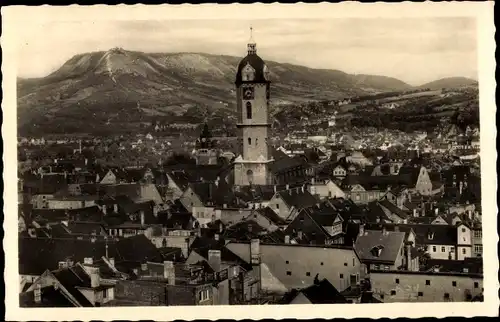 Ak Jena in Thüringen, Stadtkirche, Jenzig im Hintergrund, Panorama