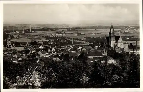 Ak Kamenz Sachsen, Teilansicht mit Blick auf Kirchturm