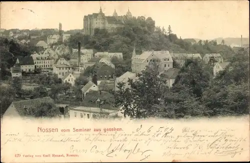 Ak Nossen in Sachsen, Panorama vom Seminar aus gesehen